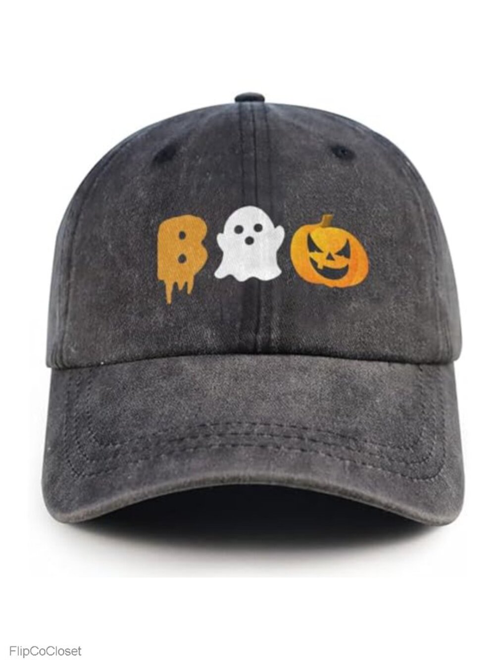 Halloween Boo Pumpkin Baseball Cap Adjustable Cotton Funny Unisex Hat